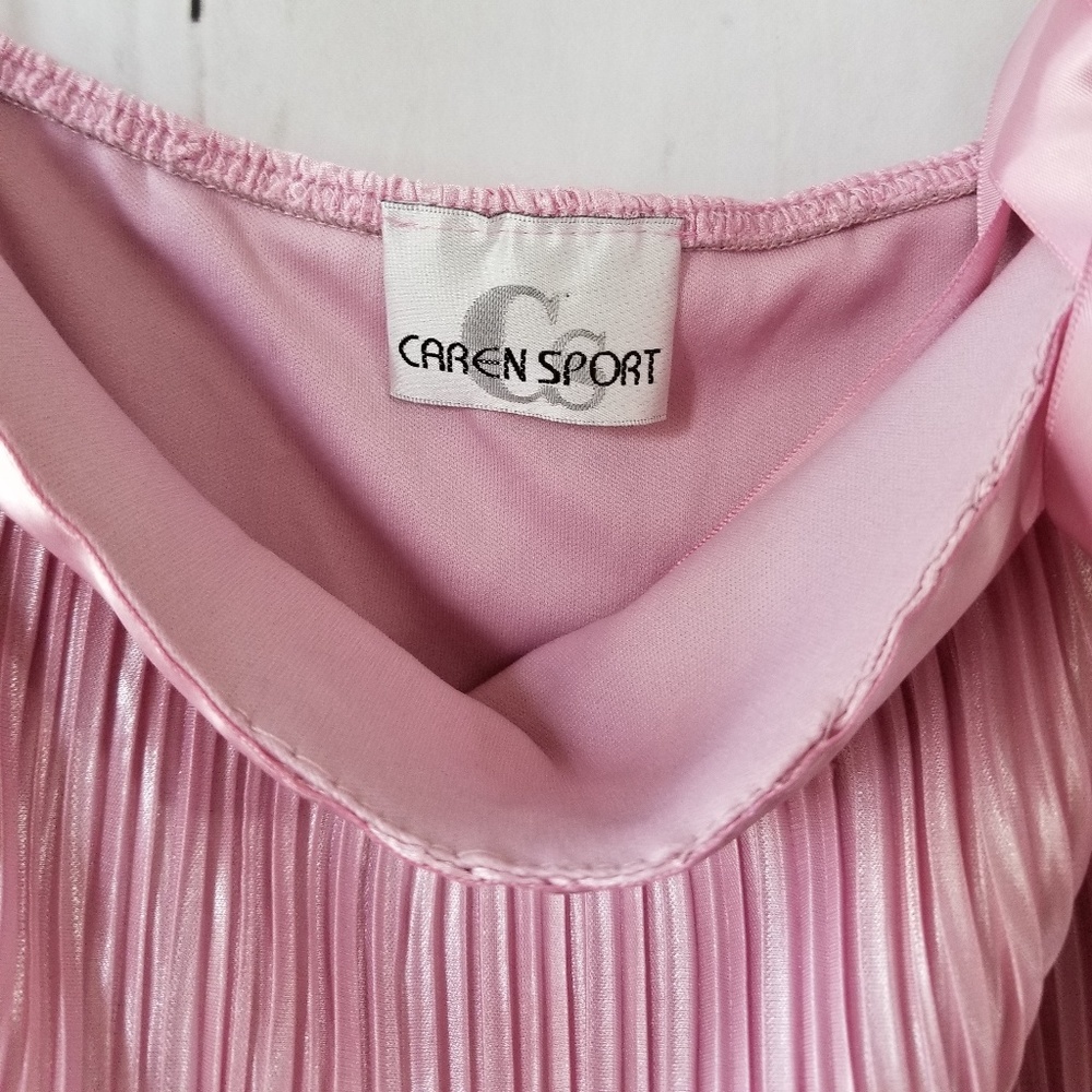 Women's Plus Size Pleated Pink Tank Top - Picture 3 of 8